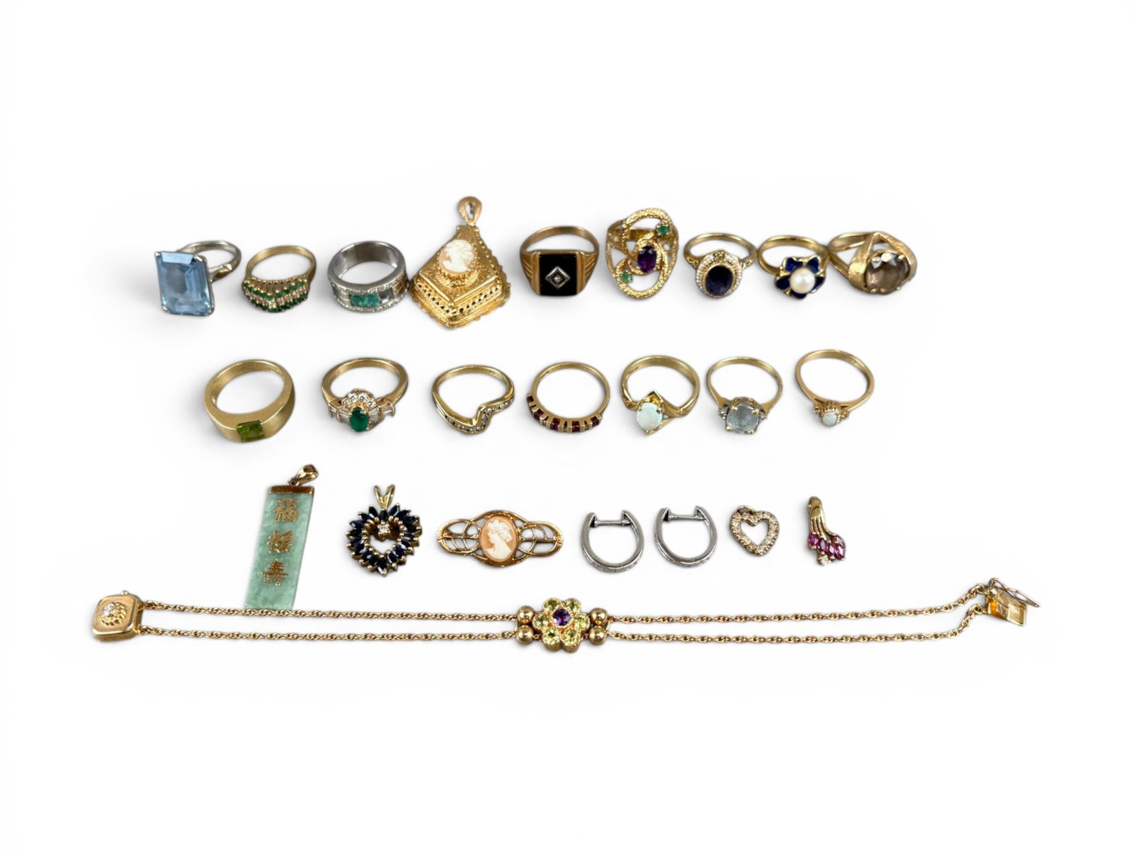 (24) 14K Gold Jewelry with Gemstones (1 of 20)