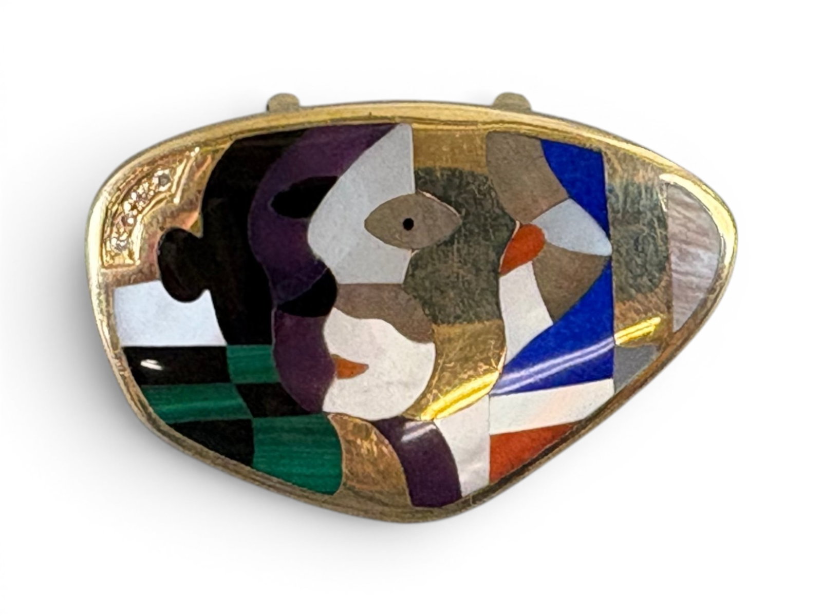 14K Gold Enamel Brooch (1 of 2)