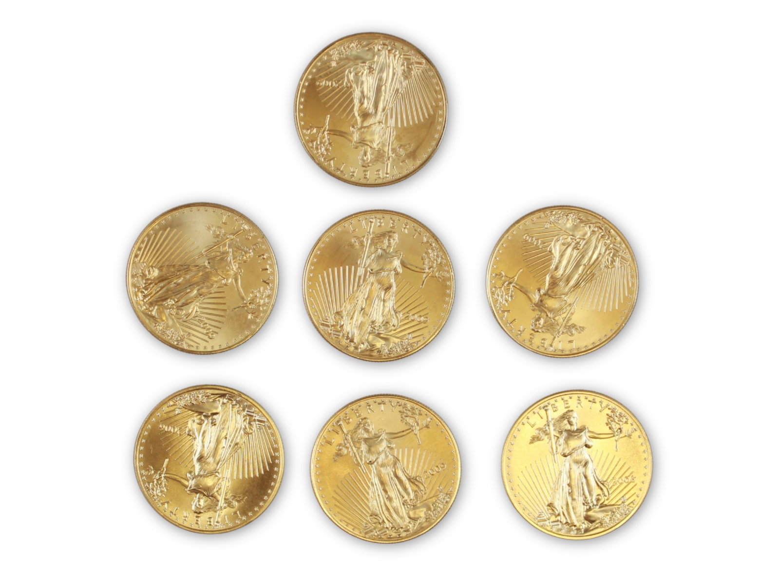 (8) $50 American Gold Eagles 1 ozt (1 of 2)
