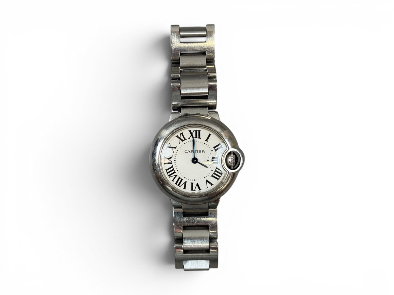 Cartier Ballon Bleu Women's Watch: Women's stainless steel Cartier Ballon Bleu wristwatch. Not currently running. Shipping: Weiss Auctions offers full-service, in-house shipping for nearly all items in this auction. For a shipping