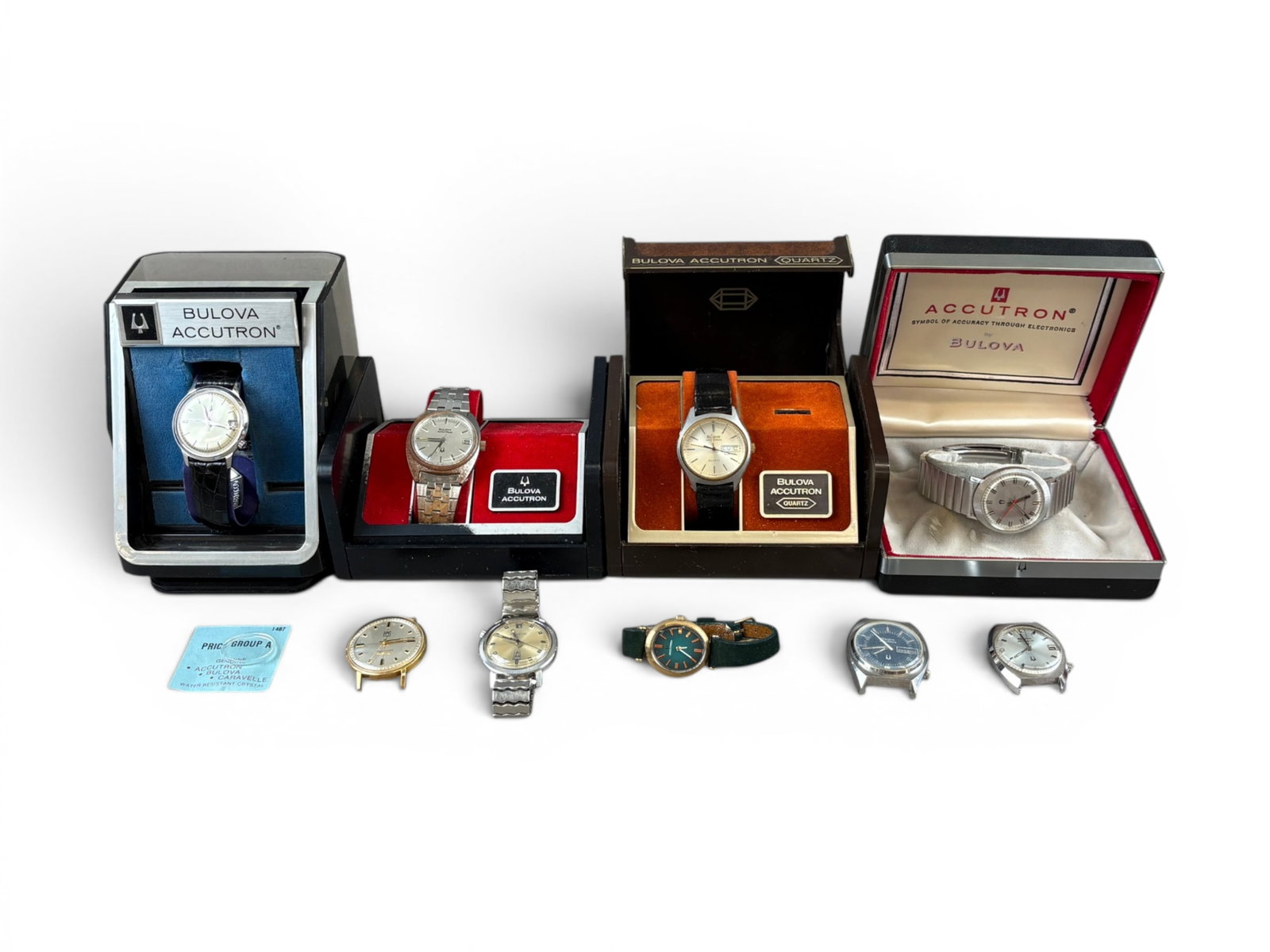 Watch Group Lot Bulova: (9) Vintage Bulova Accutron Watches. New Old Store Stock. Shipping: Weiss Auctions offers full-service, in-house shipping for nearly all items in this auction. For a shipping quote, please contact us 