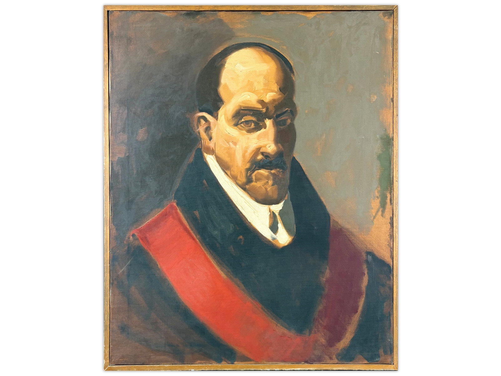 Frank J. Reilly Velazquez Demonstration Oil: Oil on canvas by Frank J. Reilly demonstrating the Velazquez technique. Signed and dated 1958 and noted as "Demonstration" on the verso. Measures approximately 30 x 24 inches. From the estate of Sol K