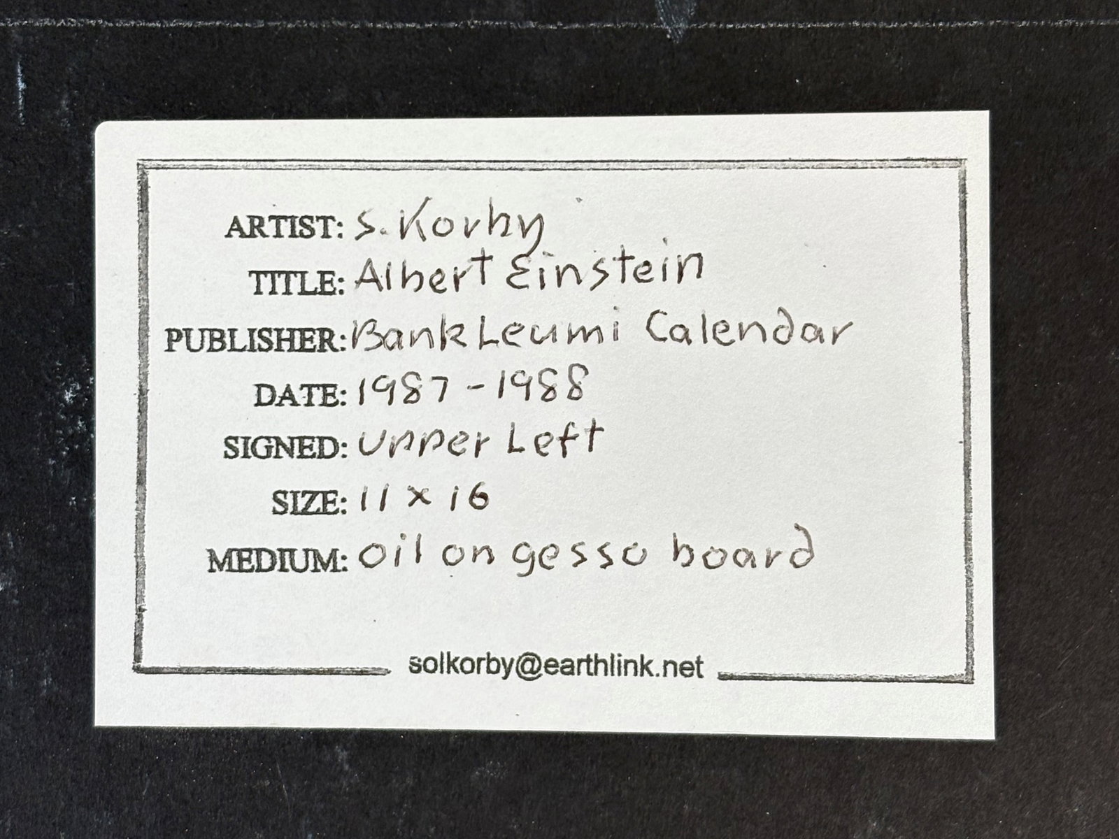 Sol Korby Albert Einstein Oil - 2
