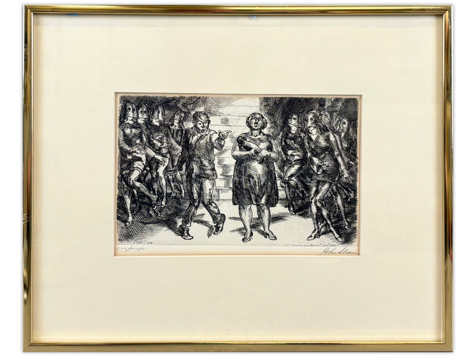 John Sloan, "Frankie & Johnnie", Signed Etching (1 of 3)