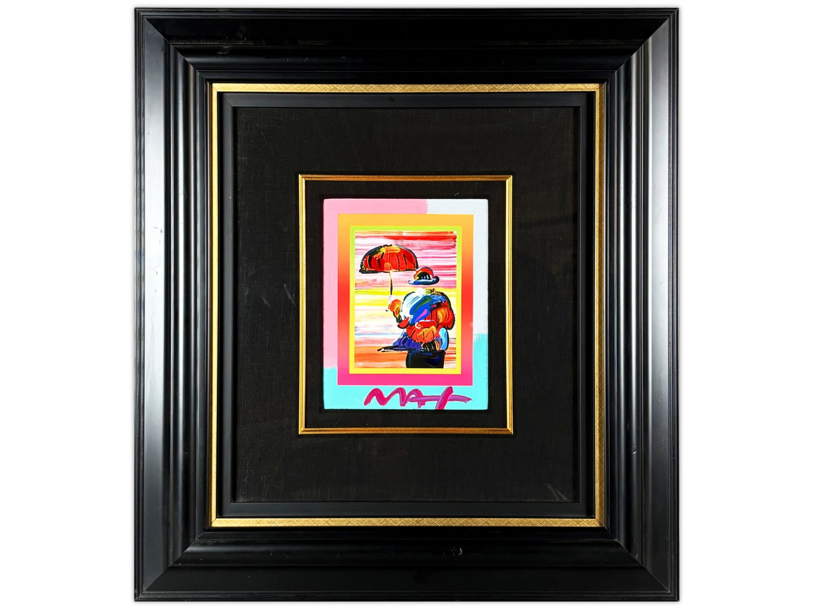 Peter Max, Umbrella Man on Blends, Mixed Media (1 of 2)