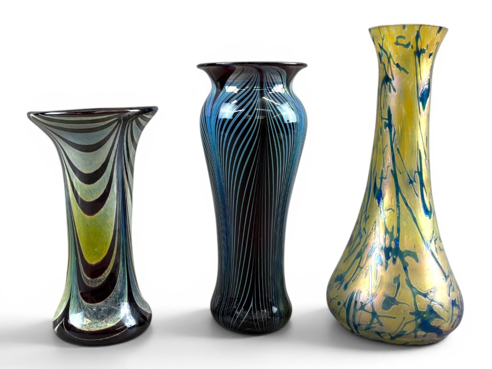 (3) Art Glass Vases (1 of 16)