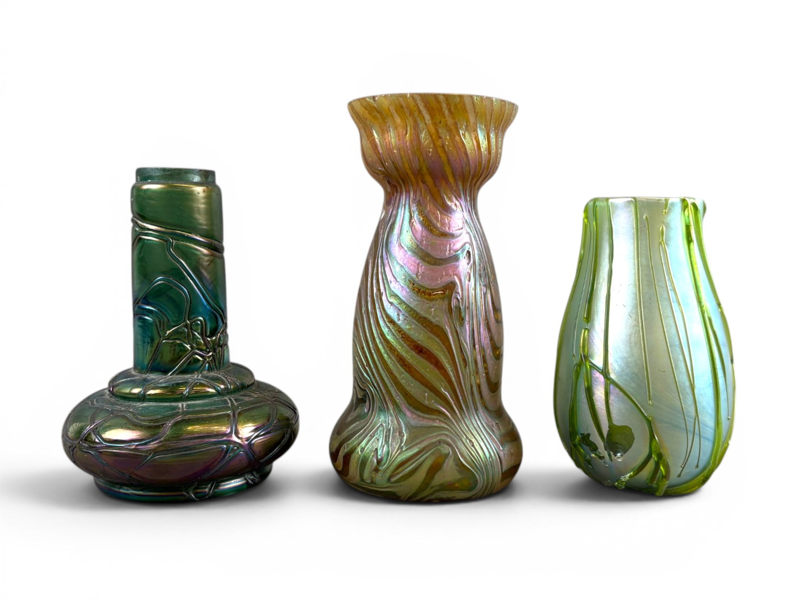 (3) Art Glass Vases (1 of 16)