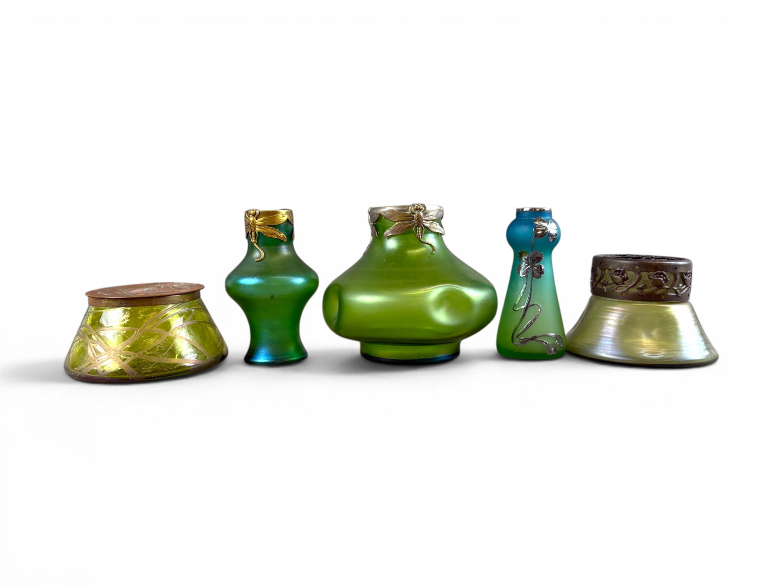 (5) Art Nouveau Style Glass Pieces (1 of 20)