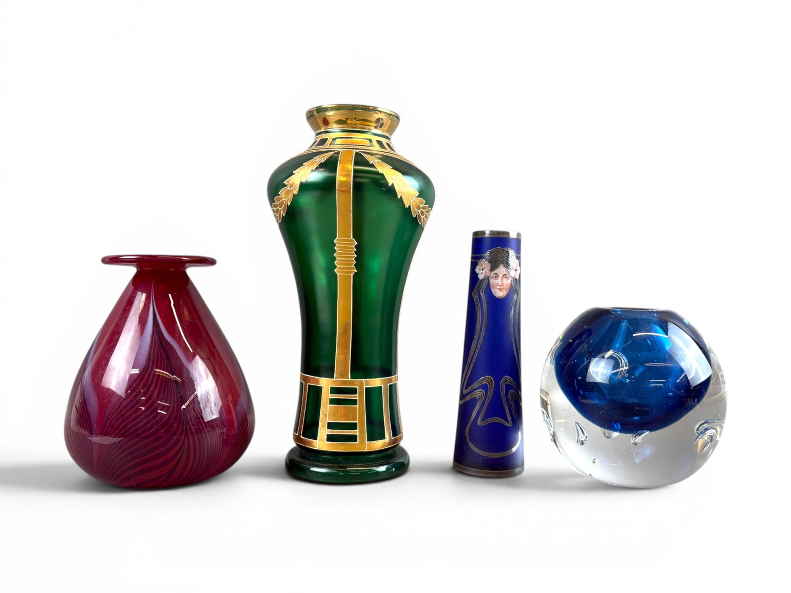 (4) Decorative Art Glass Pieces (1 of 17)