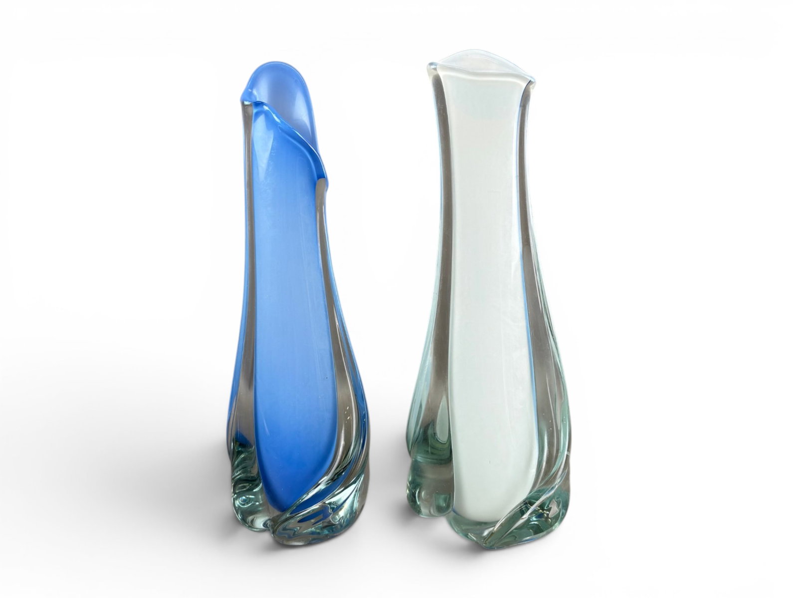 (2) Matthew Buechner Art Glass Vases (1 of 8)