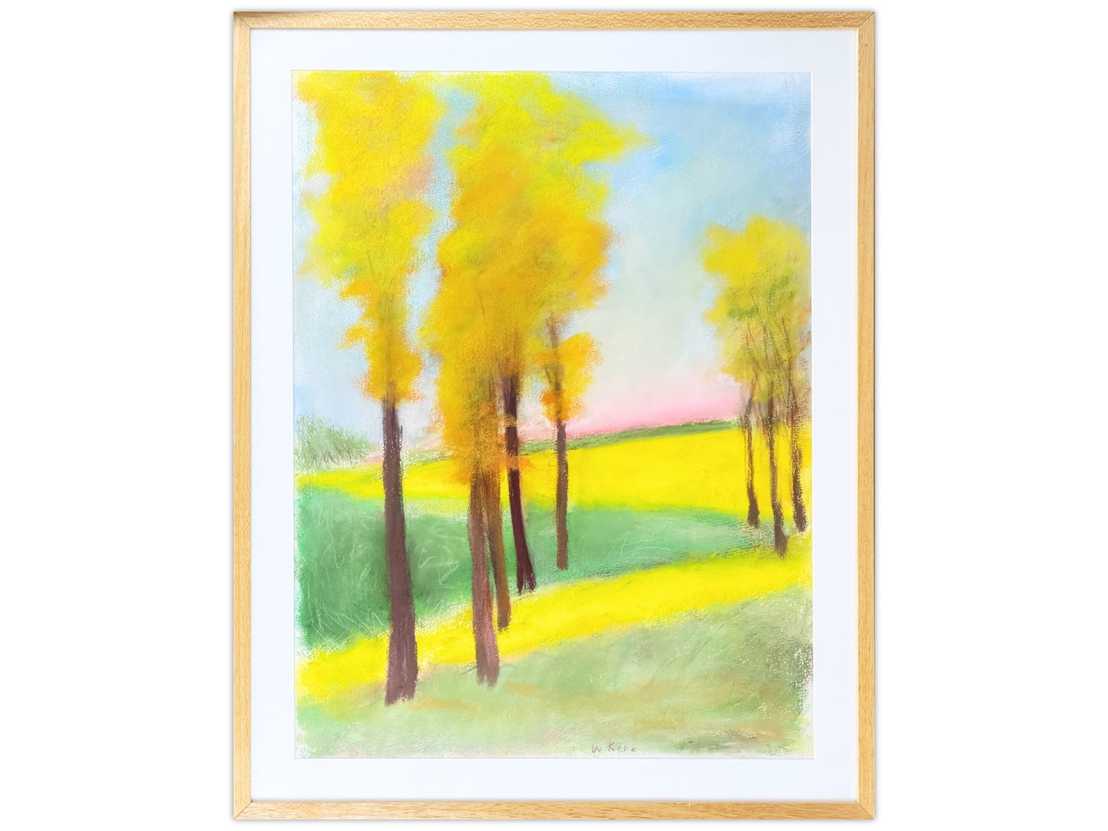 Wolf Kahn Meadow Trees Pastel (1 of 2)