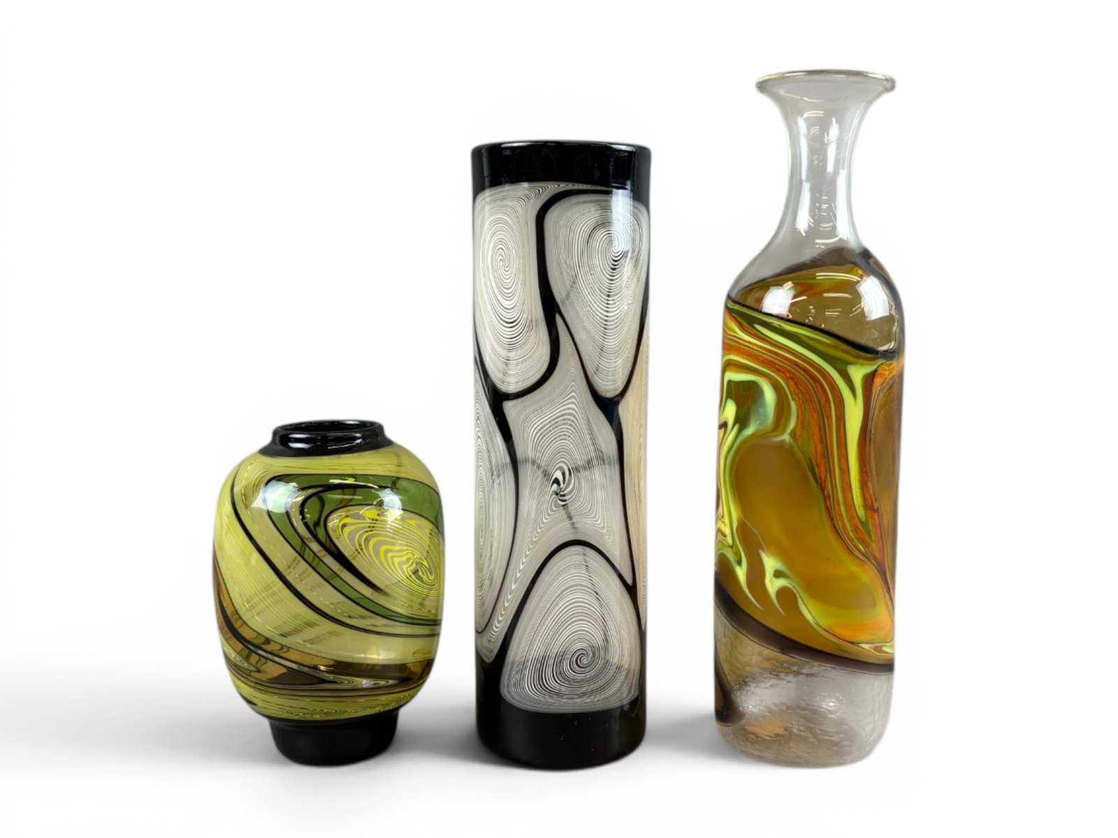 (3) Kurt Wallstab Art Glass Vases (1 of 16)