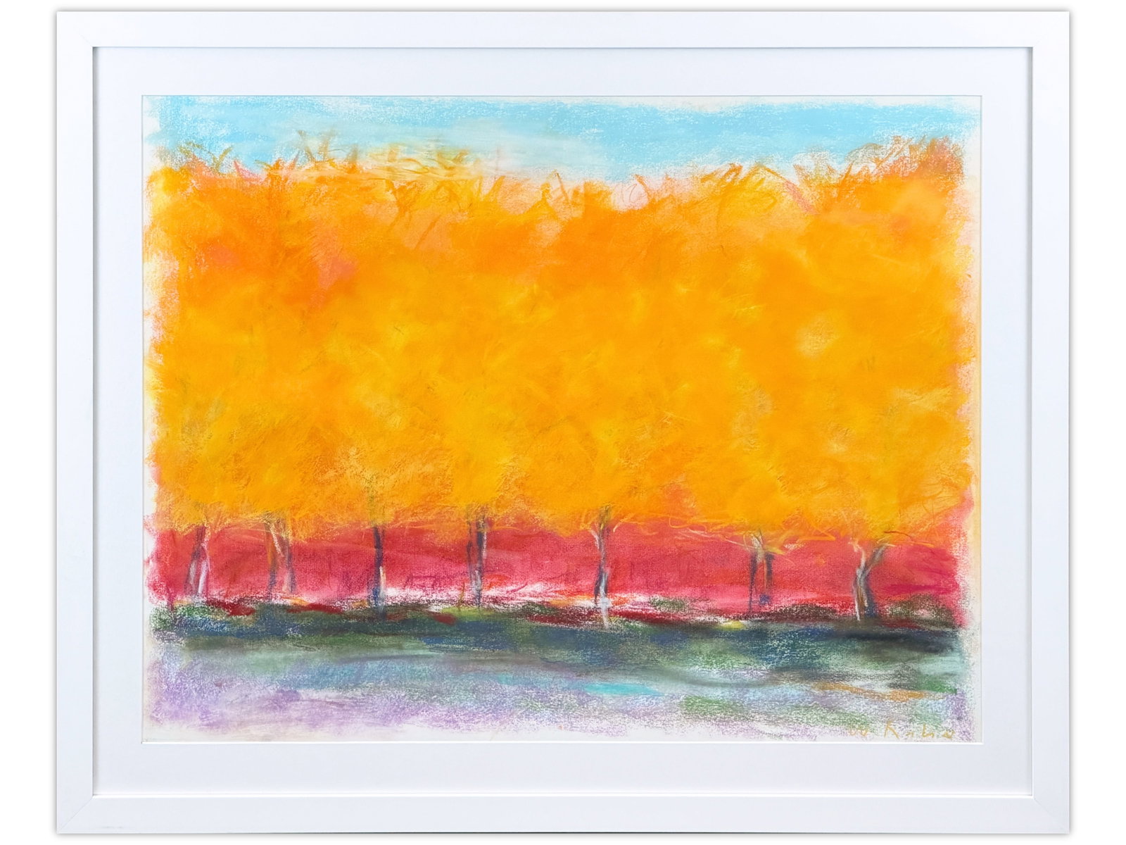 Wolf Kahn Autumn Tree Screen Pastel (1 of 2)
