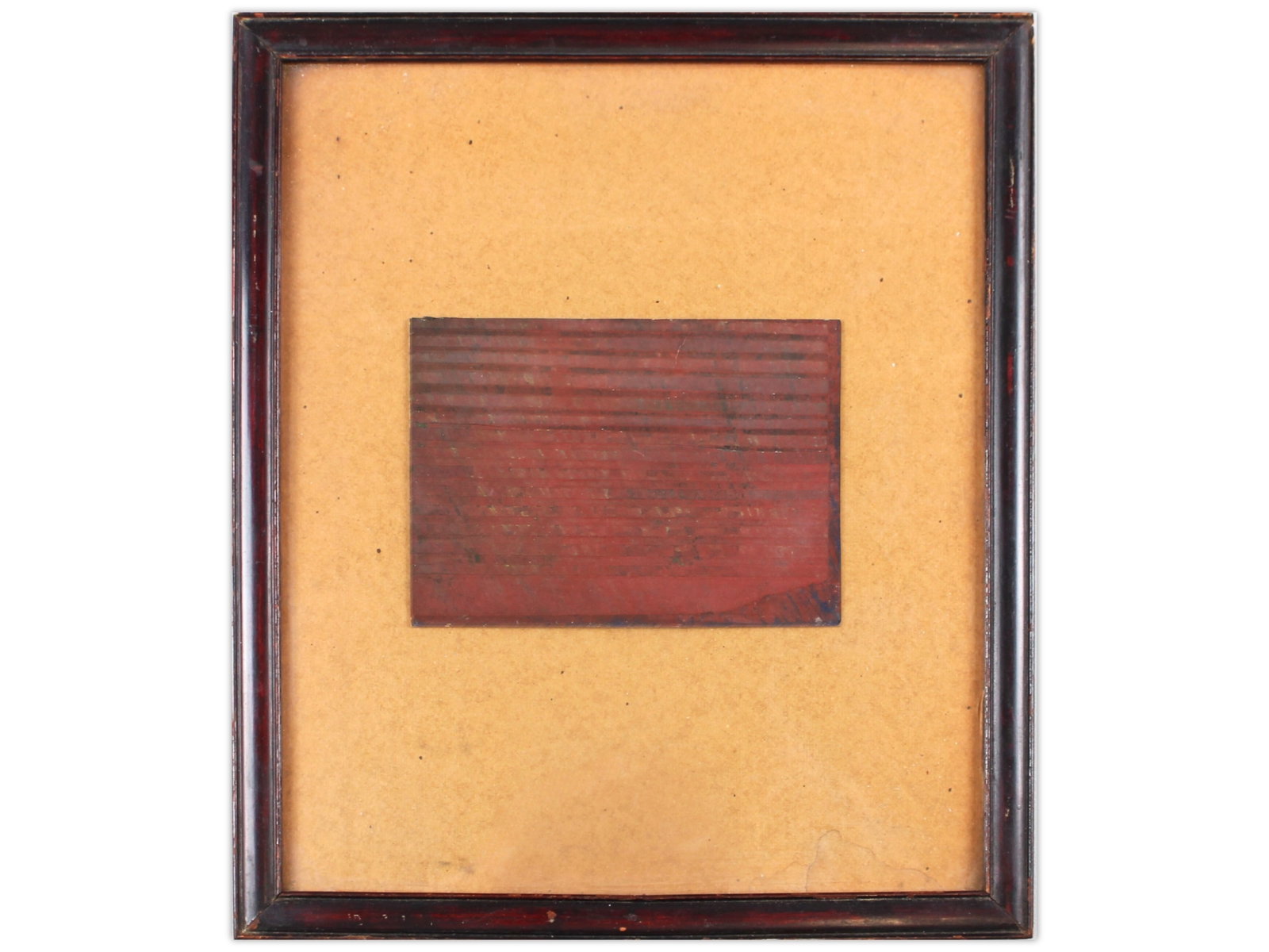 Ray Johnson Collage 1958: Ray Johnson, 1958. Untitled collage, 6 1/4 x 5 1/2 in. Framed by Buecker, with handwritten note on back: ?Ray Johnson Collage 1958 - July Collection Rob?t B?cker.? Frame measures 11 3/4 x 12 3/4 in. R
