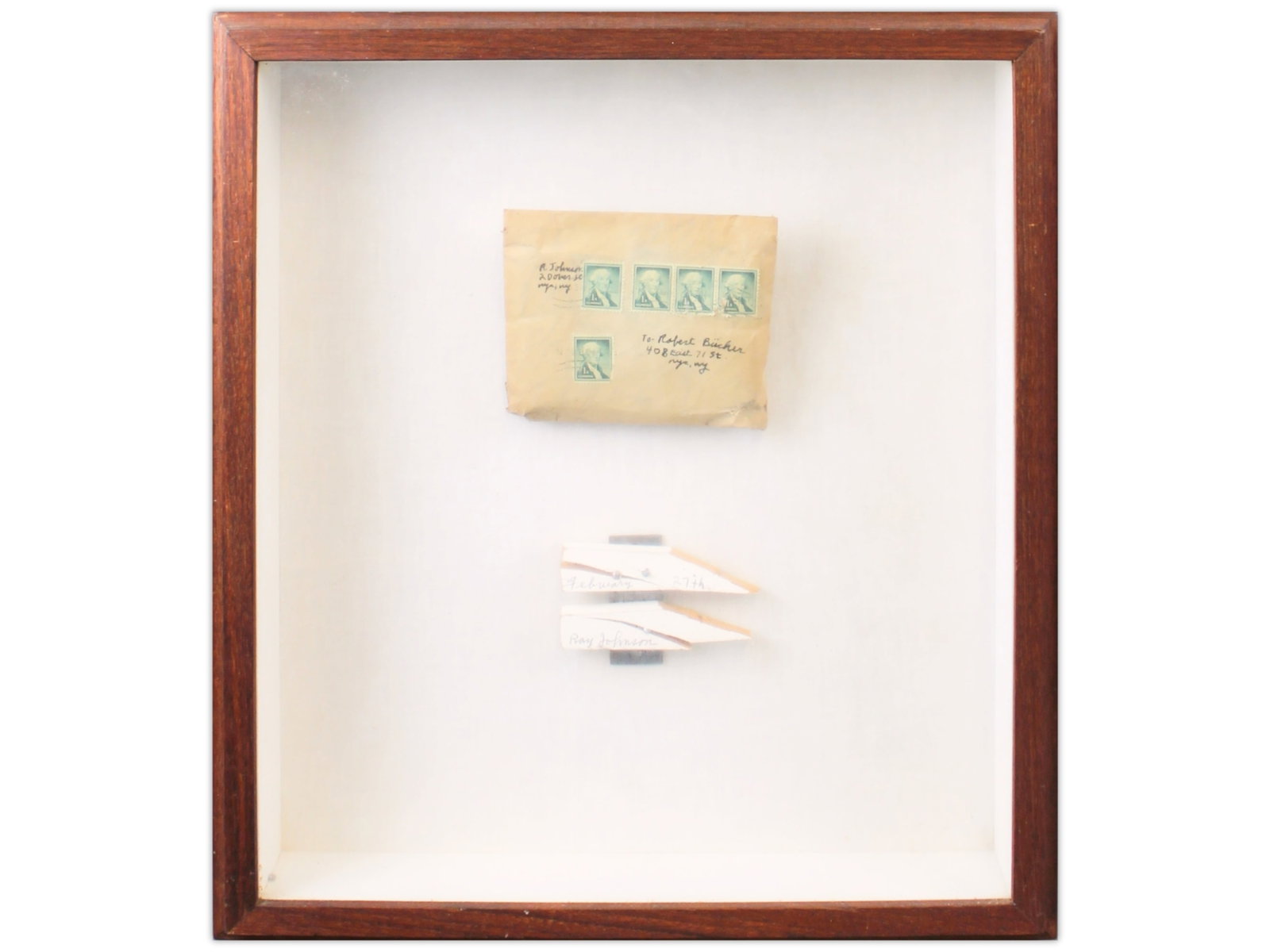 Ray Johnson Mail Art "Grey Envelope" 1963 (1 of 3)