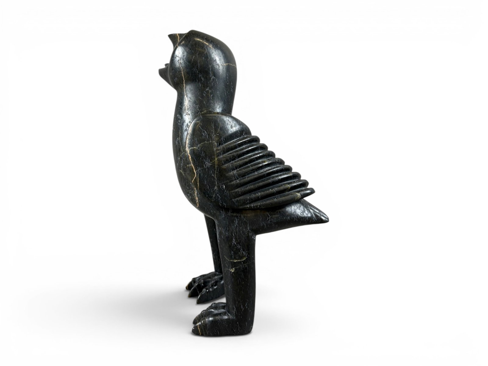 Large Inuit Stone Eagle Sculpture - 3