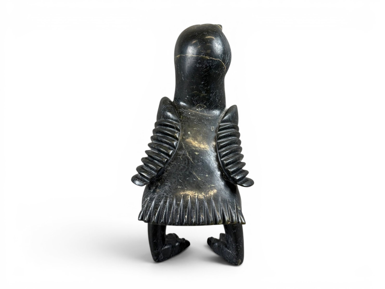 Large Inuit Stone Eagle Sculpture - 4