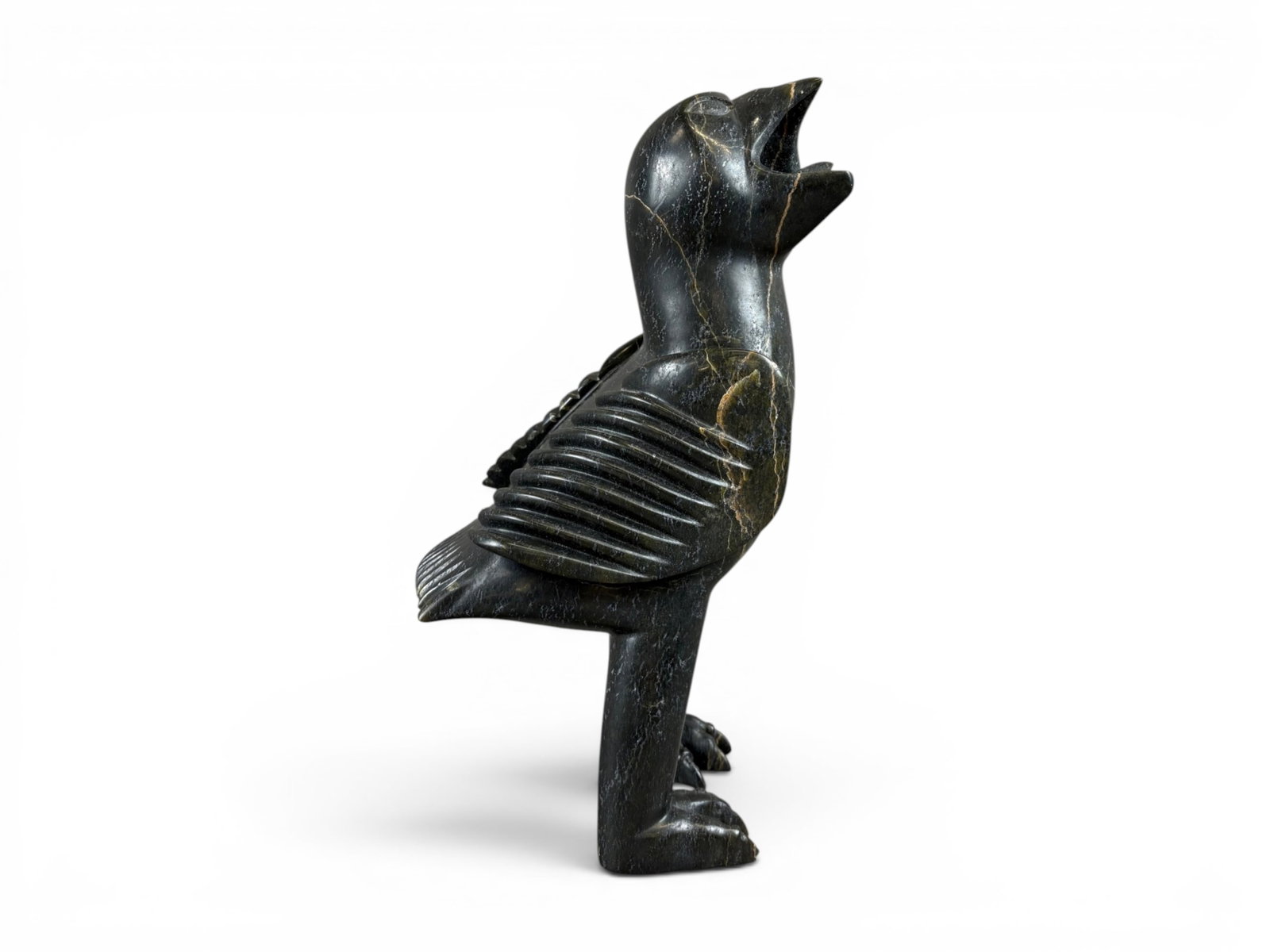 Large Inuit Stone Eagle Sculpture - 5