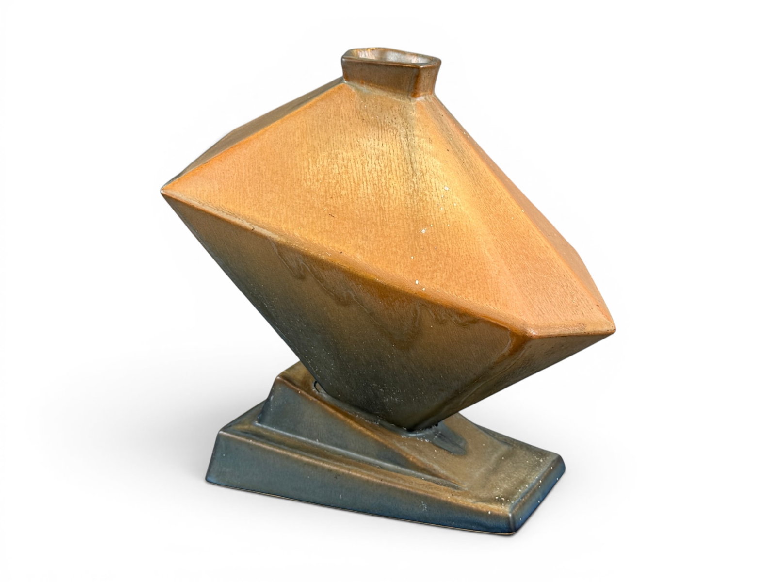 Roseville Pottery, Rare Futura Tank Vase 412-9: Offered is a Rare and Desirable Roseville Futura Tank Vase, shape 412-9, circa 1928. Crystalline glazed earthenware, approx. 9-1/2" x 9" x 8-1/4". This is the most coveted form in the Futura Line. Bea