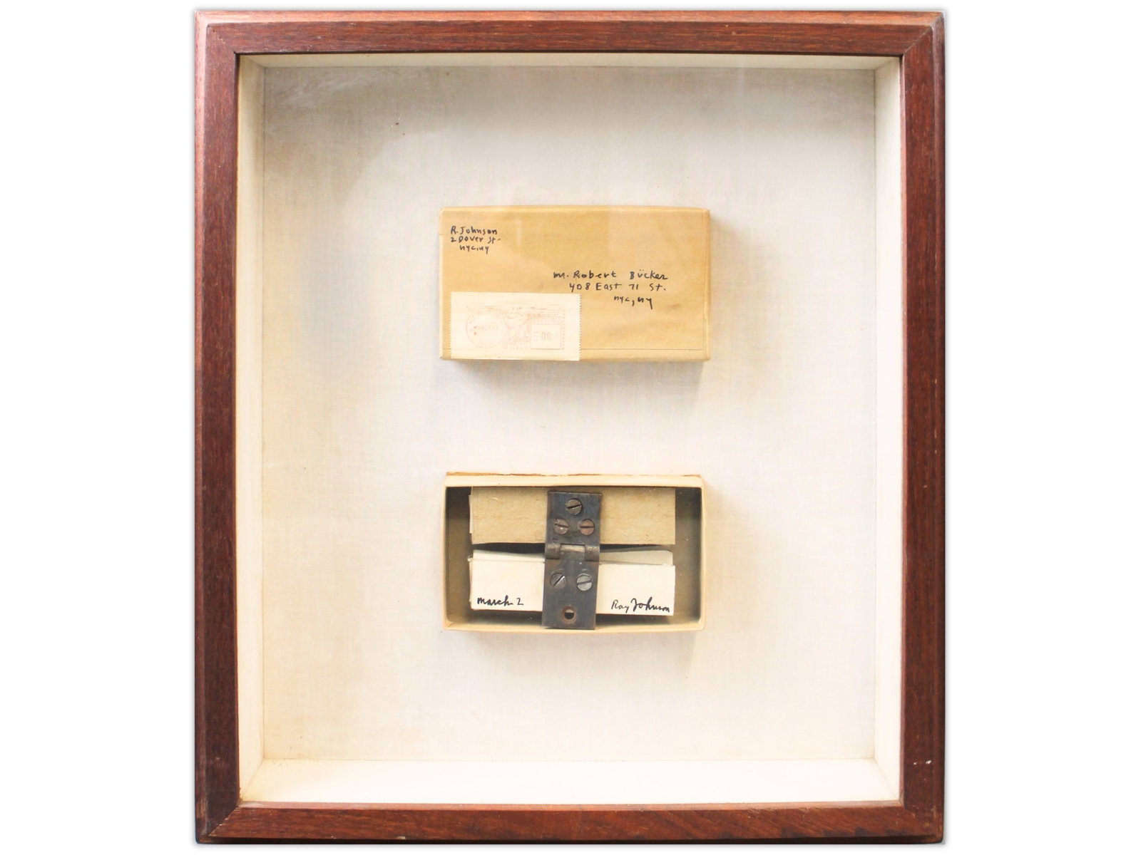 Ray Johnson Mail Art "Box With Hinge" 1963 (1 of 3)