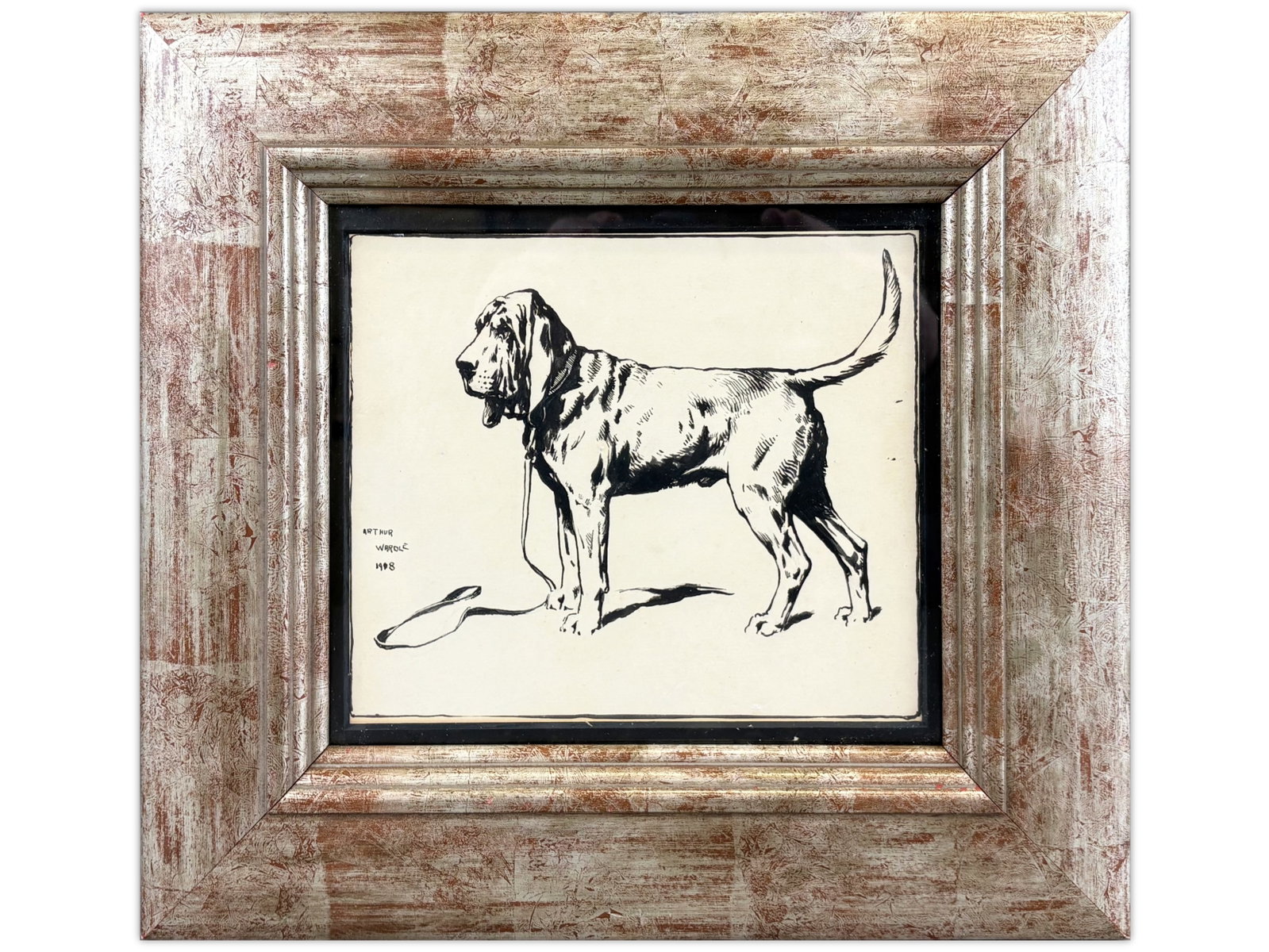 Arthur Wardle, Dog Ink Drawing, 1908 (1 of 3)