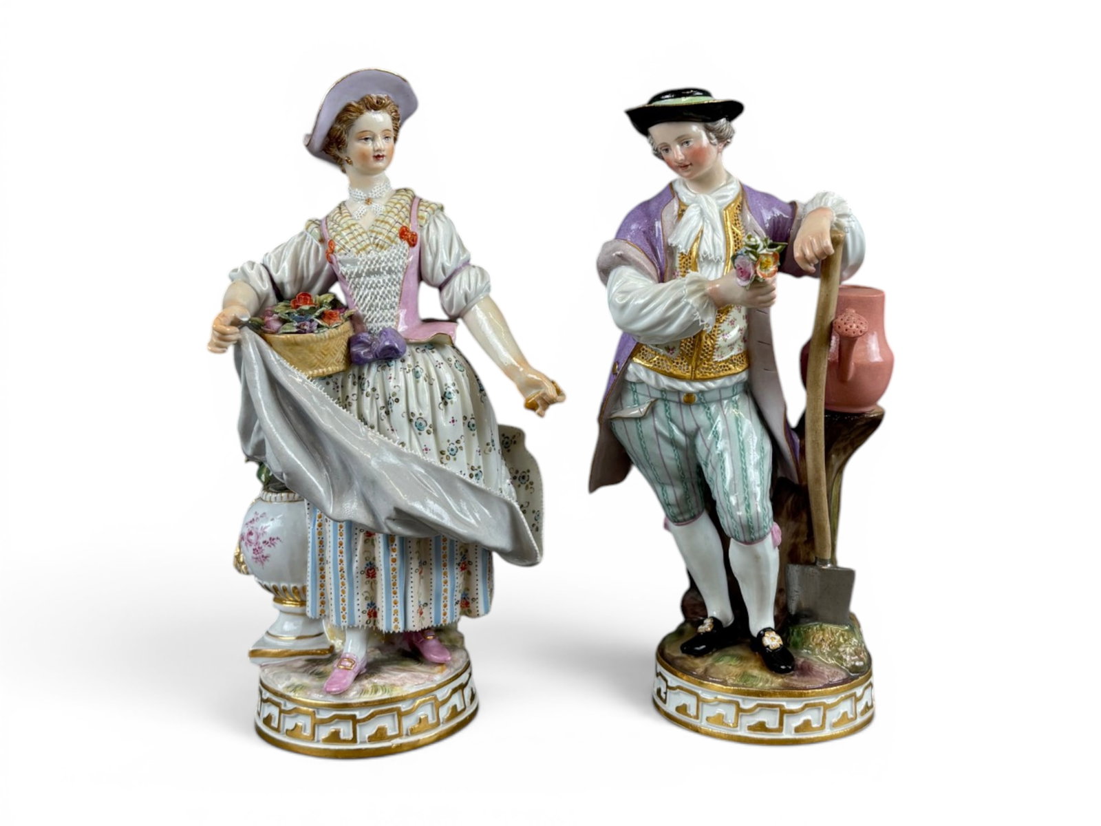 Pair Meissen Porcelain Gardener Figurines (1 of 15)