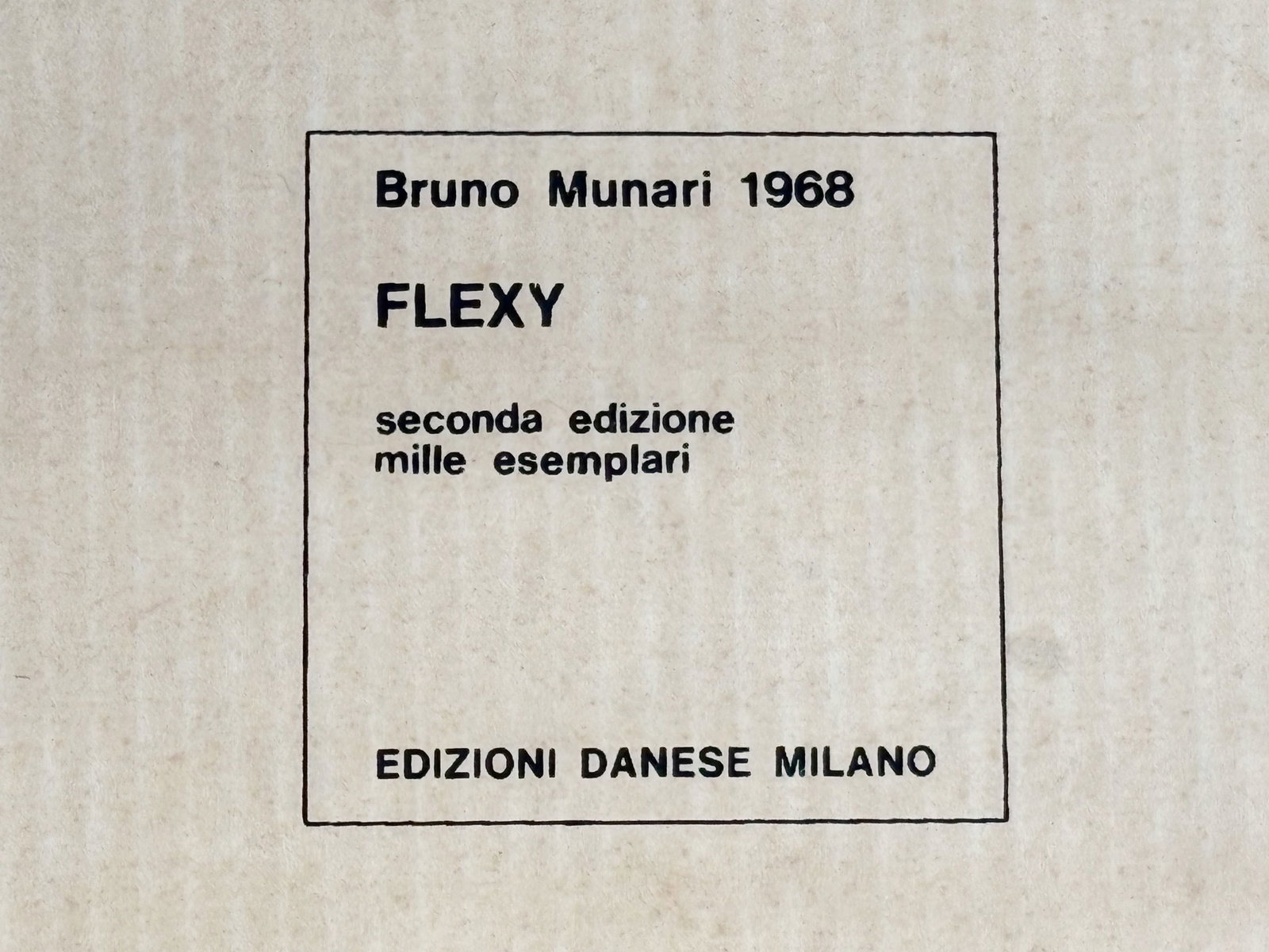 Bruno Munari, Flexy 1968 - 3