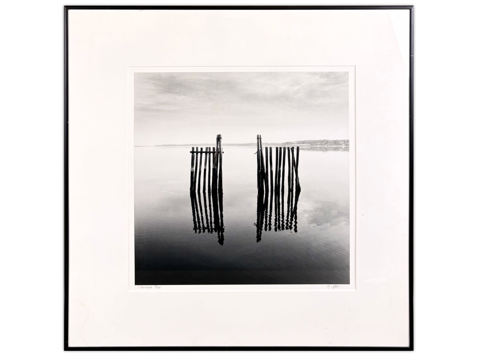 Richard Calvo Signed Photo, "Passage": Richard Calvo (American 1944-2019). Framed gelatin silver print, "Passage". Ink signed lower right under image, and titled and numbered 9/230 lower left. Sight seen approx. 15" x 14-3/4", overall