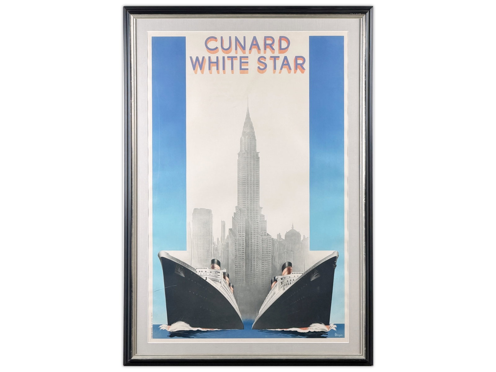 1947 Cunard White Star Travel Poster, A. Roquin (1 of 2)