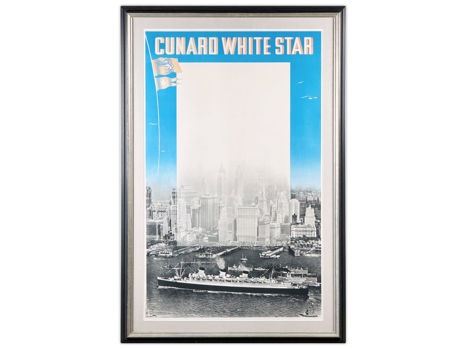 1938 Cunard White Star Travel Poster, A. Roquin (1 of 1)