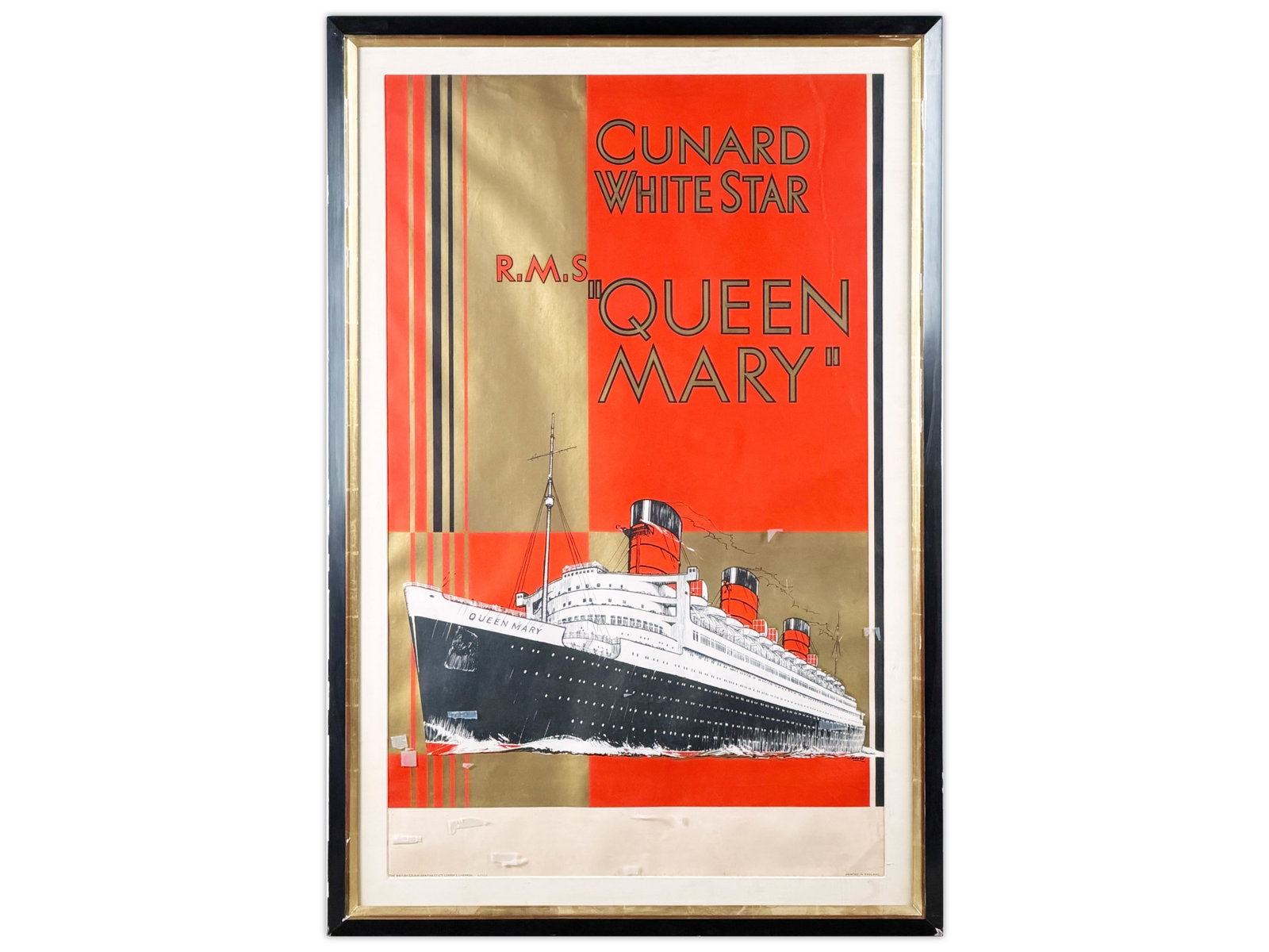 RMS Queen Mary Cunard White Star Travel Poster (1 of 2)