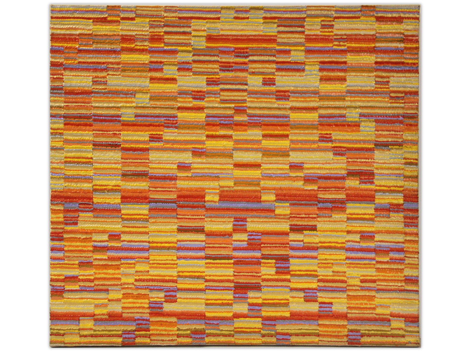Dee Shapiro, Acrylic on Canvas "Chromatism Series": Dee Shapiro (American, b.1936), acrylic on canvas from the Chromatism Series #15, 1978/79. Approx. 24" x 26". Signed, dated, and inscribed on the verso "Dee Shapiro / Chromatism Series #15". Overall