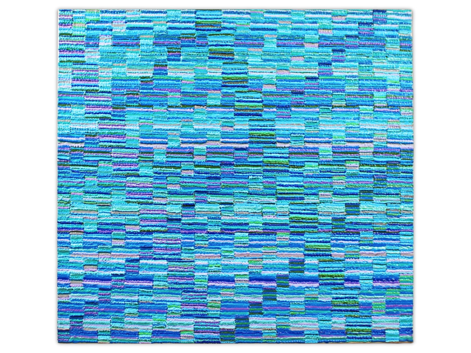 Dee Shapiro, Acrylic on Canvas "Chromatism Series": Dee Shapiro (American, b.1936), acrylic on canvas from the Chromatism Series #7, 1979. Approx. 24" x 26". Signed, dated, and inscribed on the verso "Dee Shapiro / 1979 / Chromatism Series / #7".