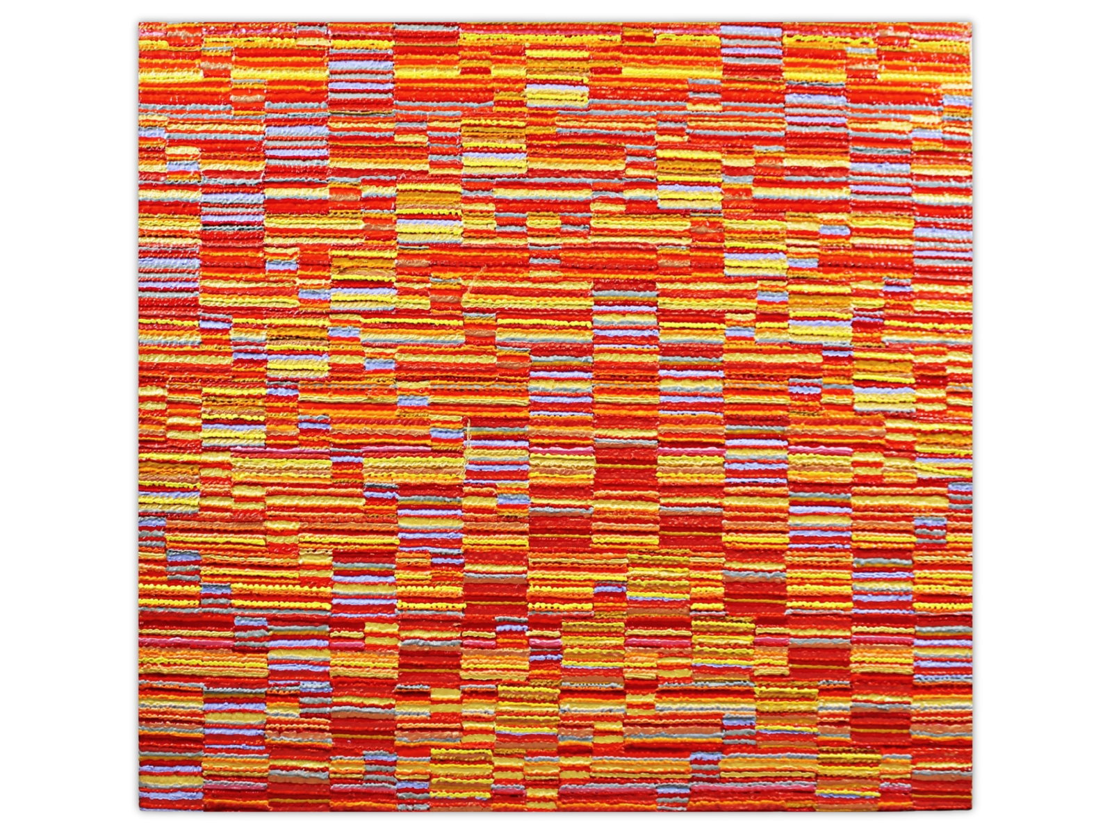Dee Shapiro, Acrylic on Canvas "Chromatism Series": Dee Shapiro (American, b.1936), acrylic on canvas from the Chromatism Series #16, 1979. Approx. 24" x 26". Signed, dated, and inscribed on the verso "Dee Shapiro / Chromatism Series / #16 / 1979".