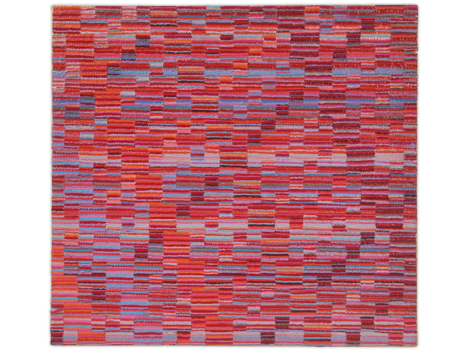 Dee Shapiro, Acrylic on Canvas "Chromatism Series": Dee Shapiro (American, b.1936), acrylic on canvas from the Chromatism Series #4, 1978/79. Approx. 24" x 26". Signed, dated, and inscribed on the verso "Dee Shapiro / Chromatism Series #4". Verso has A