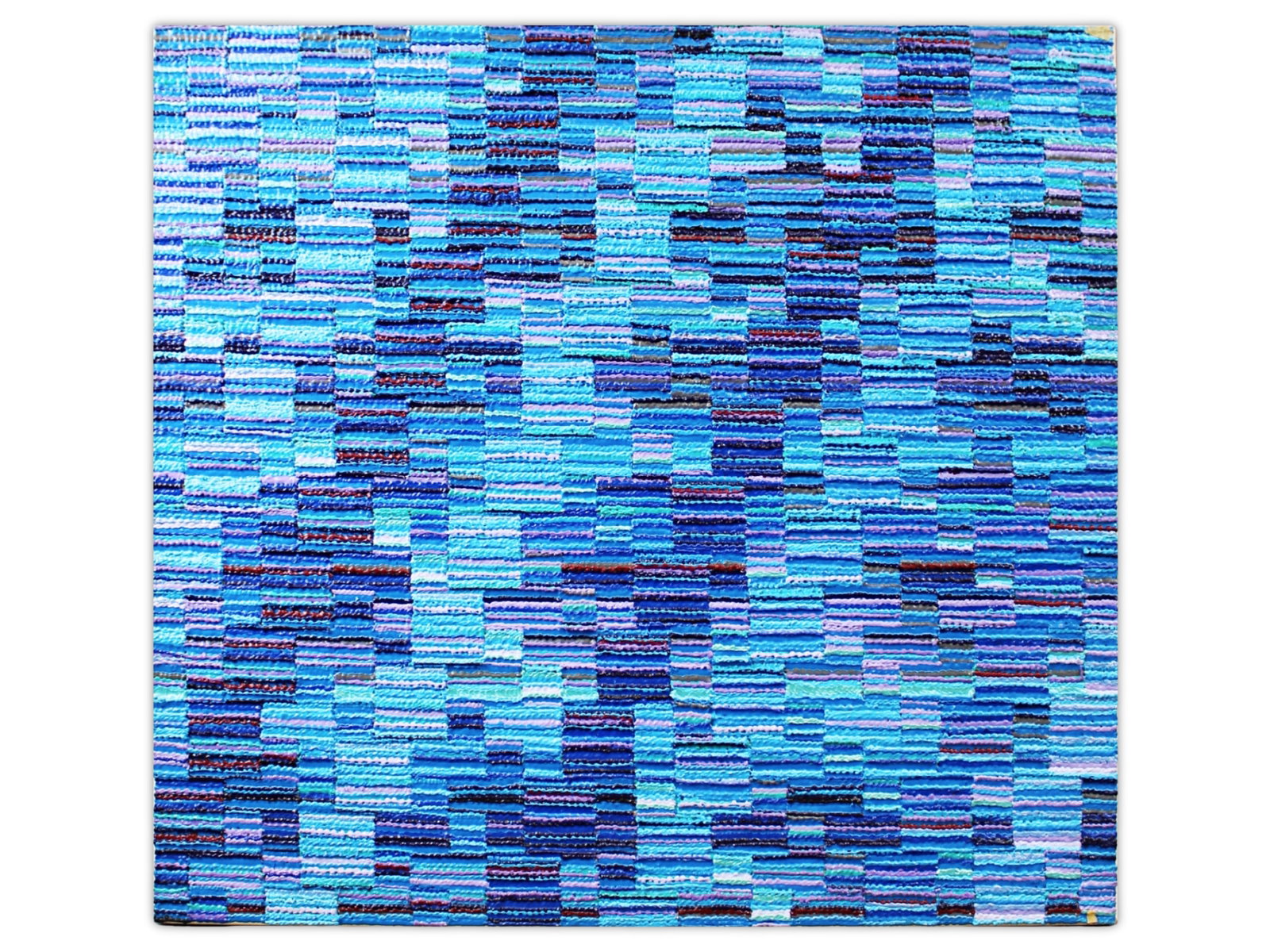 Dee Shapiro, Acrylic on Canvas "Chromatism Series": Dee Shapiro (American, b.1936), acrylic on canvas from the Chromatism Series #8, 1979. Approx. 24" x 26". Signed, dated, and inscribed on the verso "Dee Shapiro / 1979 / Chromatism Series / #8".
