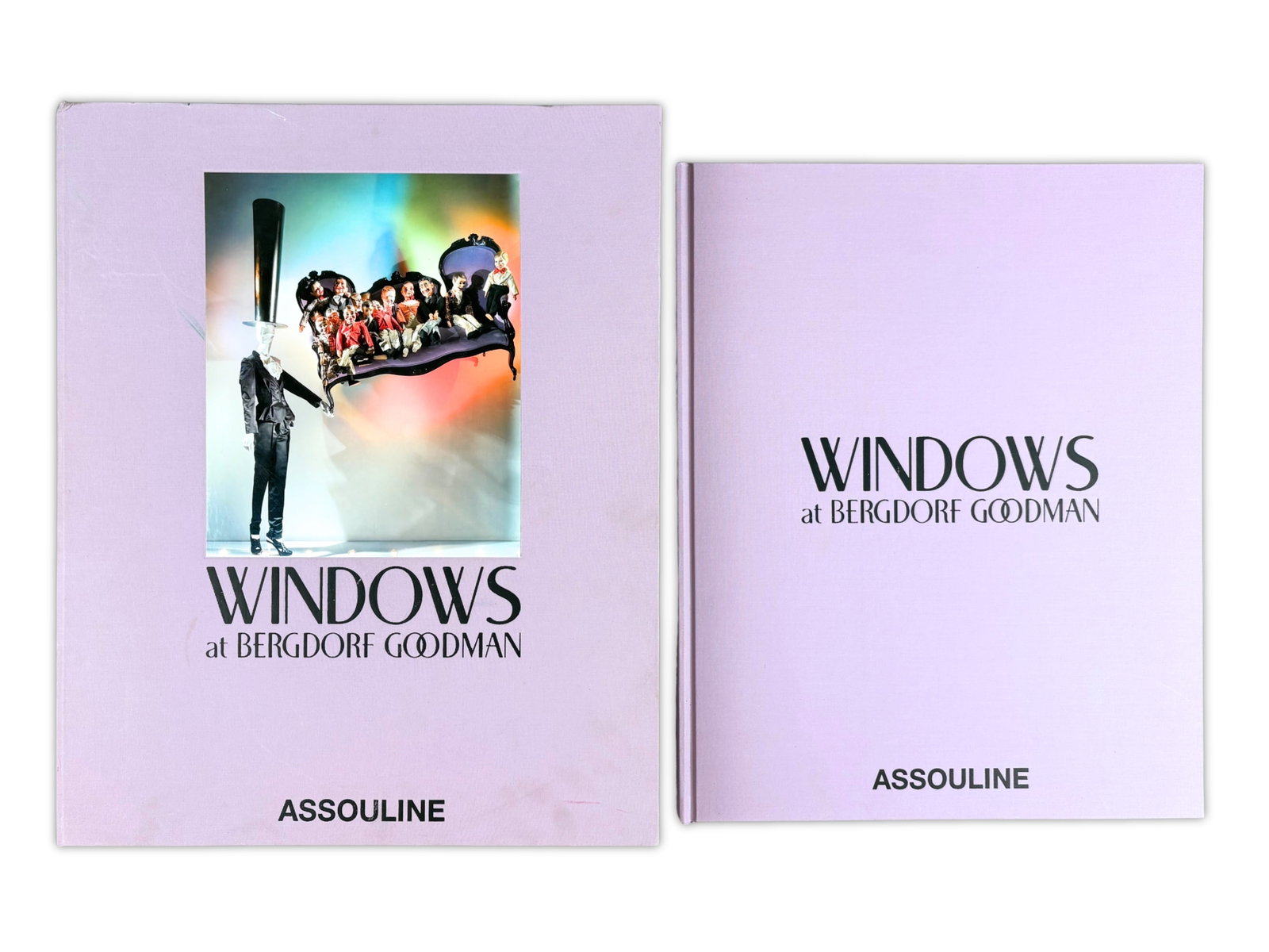 Assouline, "Windows at Bergdorf Goodman": "Windows at Bergdorf Goodman", limited edition, published by Assouline, 2010. Photographs by Ricky Zehavi and John Cordes. Original purple clam shell box. Overall box size approx. 15-3/8" x 18-1/2".