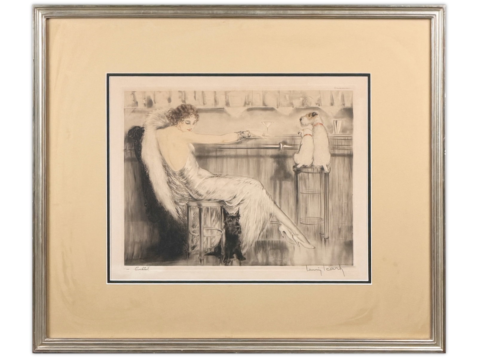 Louis Icart Etching "Cocktail" (1 of 1)