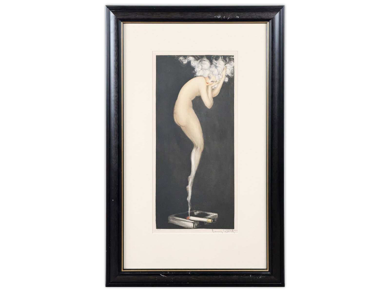 Louis Icart Etching "Illusions": Louis Icart Etching "Illusions". Pencil signed. Frame measures approx. 31'' x 19''. Shipping: Weiss Auctions offers full-service, in-house shipping for nearly all items in this auction. For a shipping