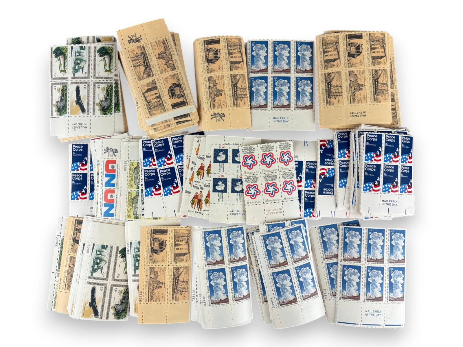 U.S. Face Value Plate Block Lot - 6