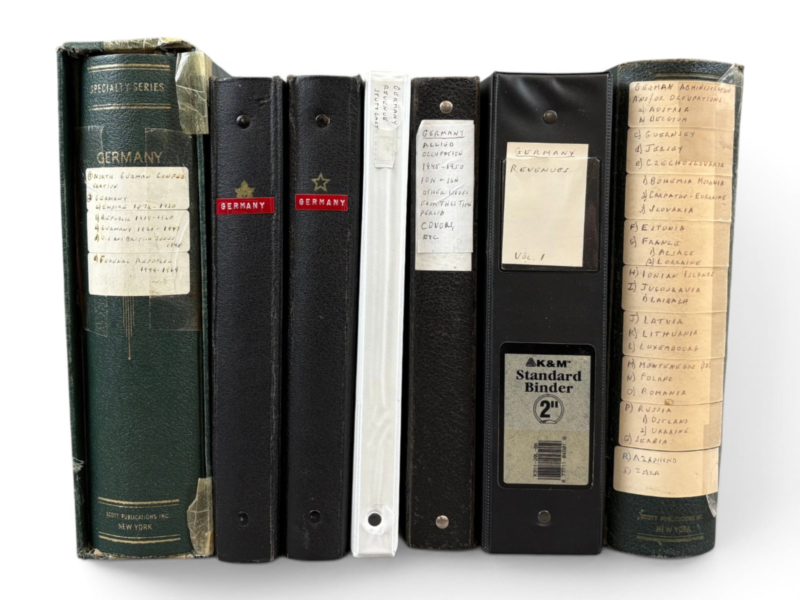 German Specialized Collection: (7) Volumes includes mint and used sets and singles, covers etc. Includes Soviet Occupation, Saxony and West Saxony Specialized pieces, (2) Scott Specialty Albums loaded with 1872-1969 and North Germa