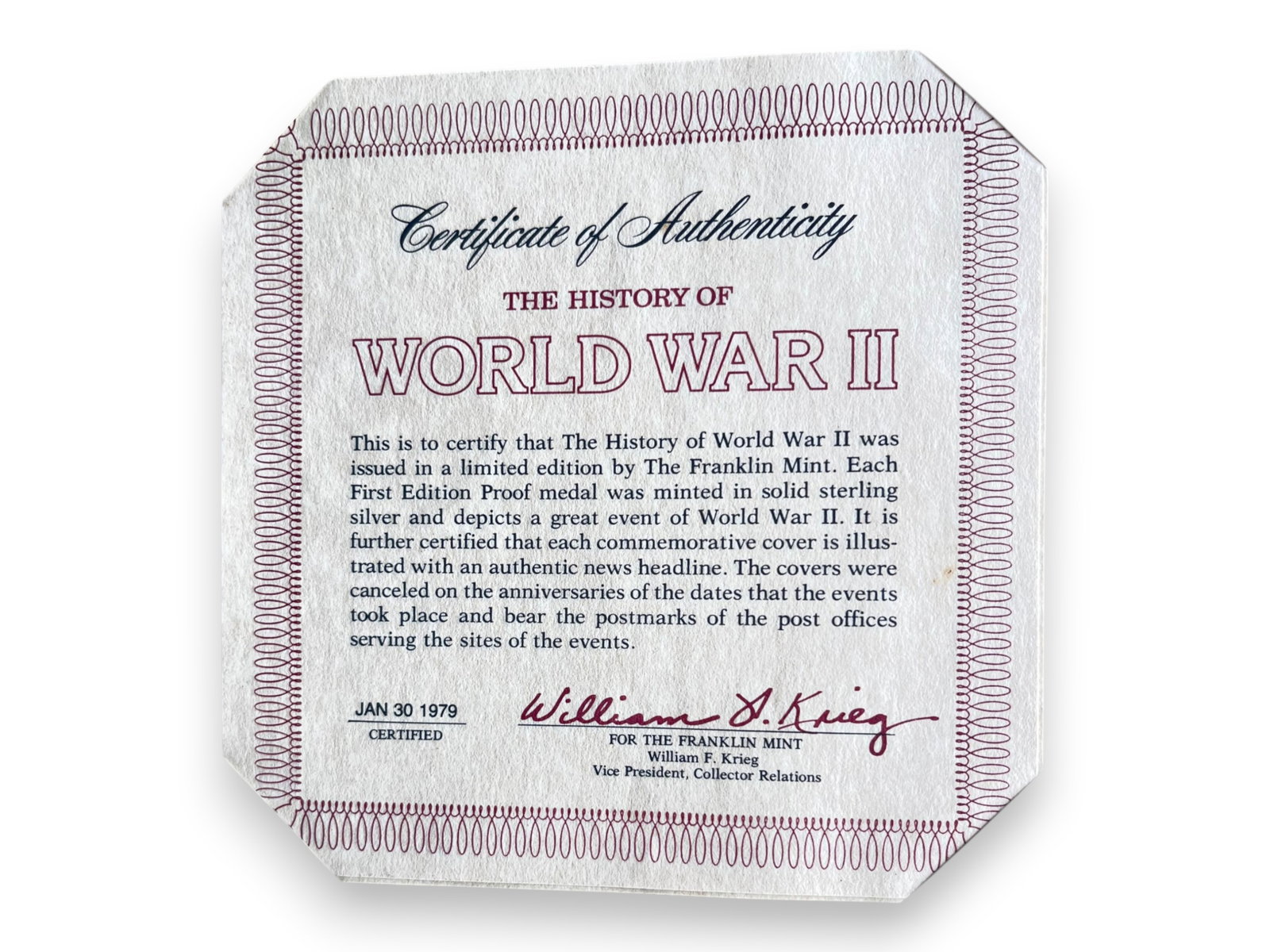 Franklin Mint WWII Silver Proof Set - 4