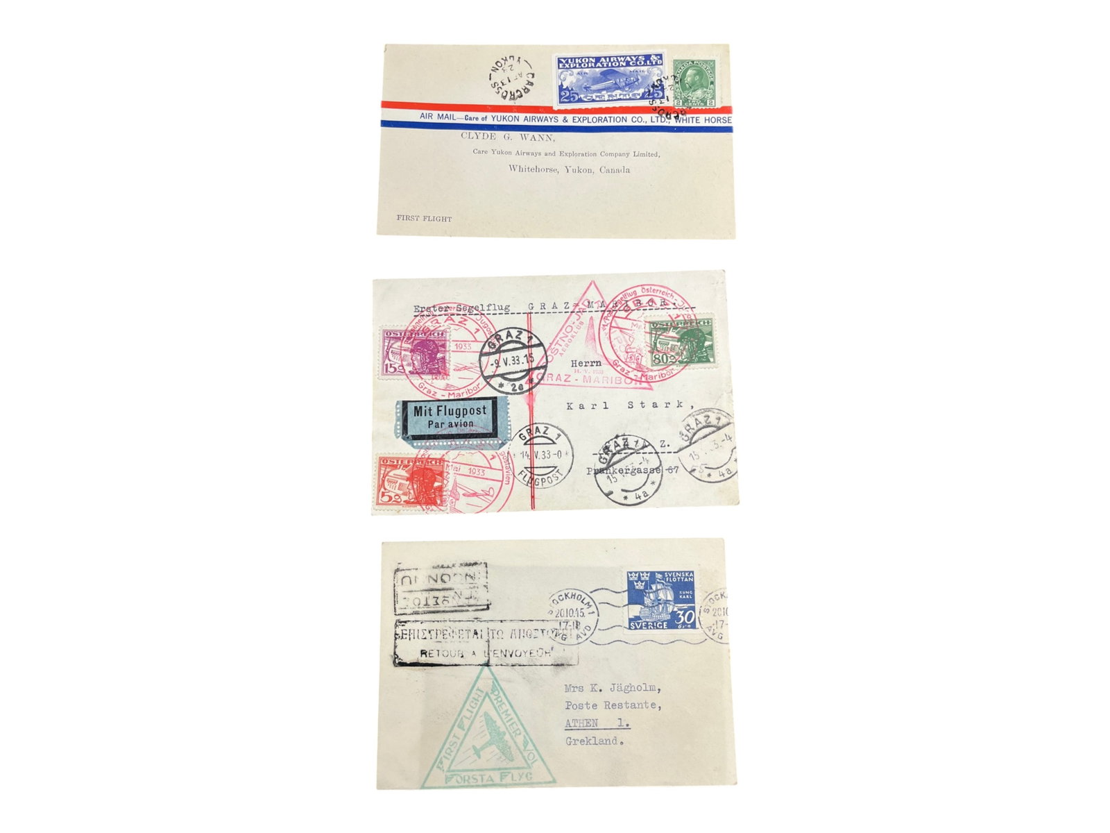 Estate Stamp and Cover Lot: Small but interesting lot includes Yukon related covers and ephemera, US Face value and other items. See images for details. Uncut Farley 2 cent imperf sheet. Shipping: Weiss Auctions offers full-serv