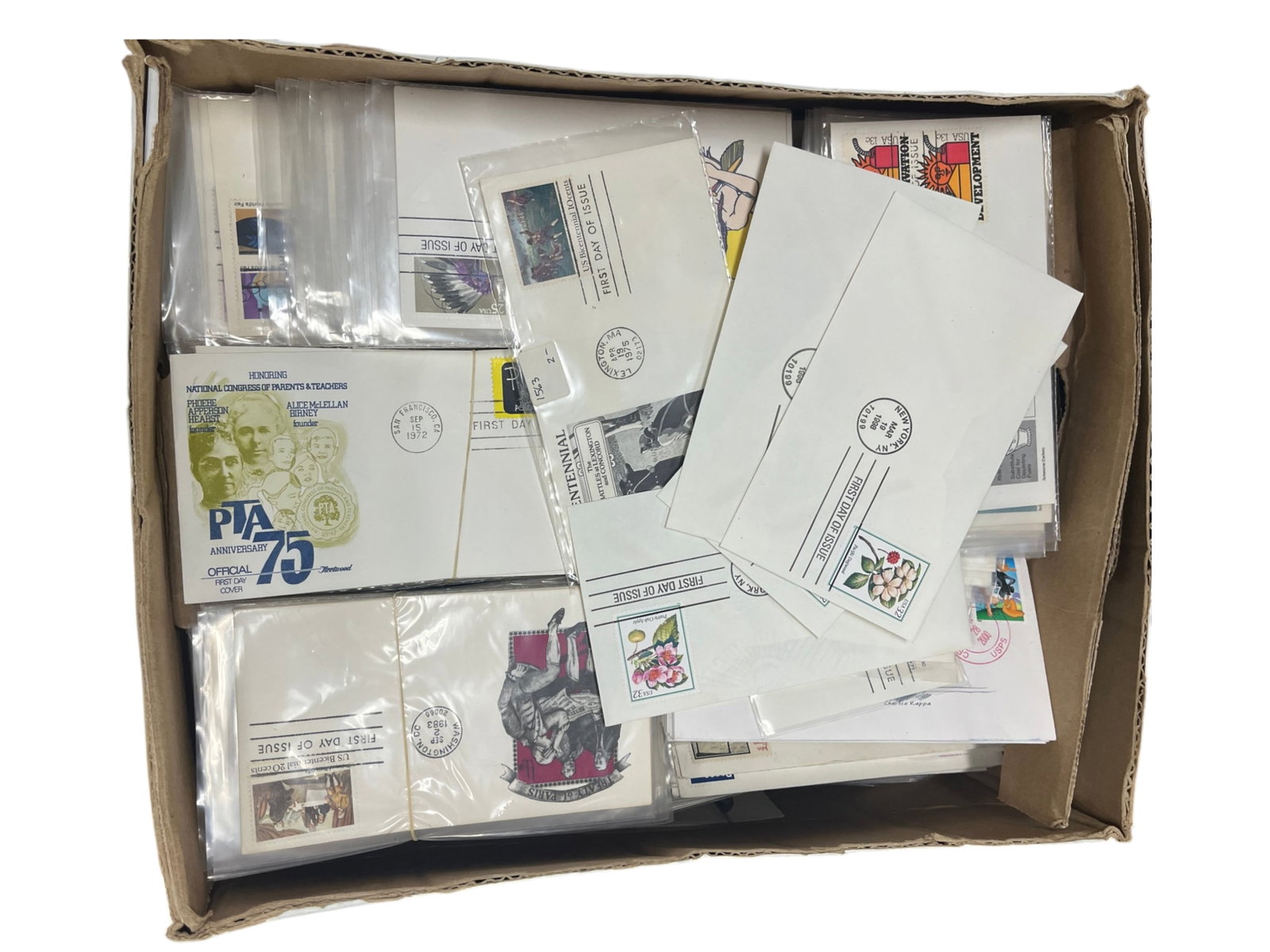Huge U.S. First Day Cover Lot: Approximately 12,000-15,000 covers mostly from the last 50 years. Great dealers lot for the internet or show seller. Examine. Shipping: Weiss Auctions offers full-service, in-house shipping for nearly