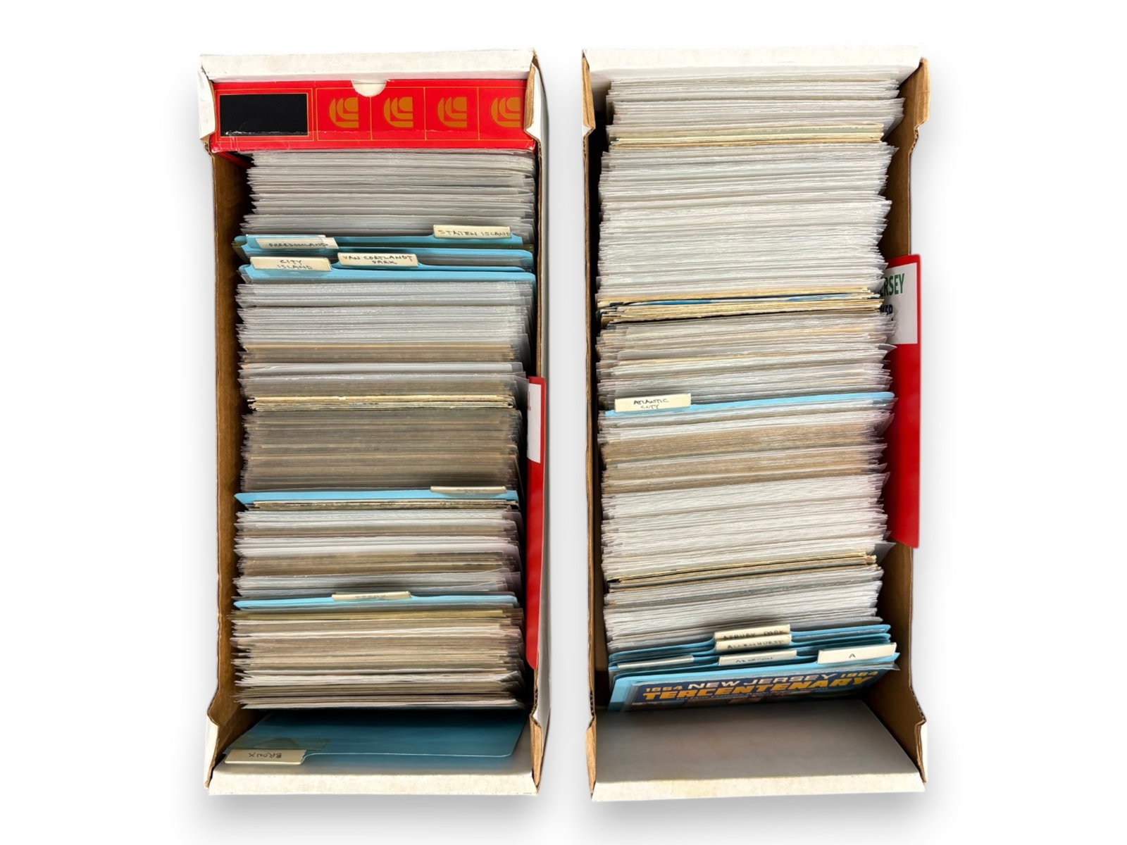 NY & NJ Vintage Postcard Collection: Estate collection of approximately 600 to 800 vintage postcards featuring New Jersey, Staten Island, and the Bronx. Includes strong groups from the Bronx, Bronx Park, Bronx Zoo, Van Cortlandt Park, St