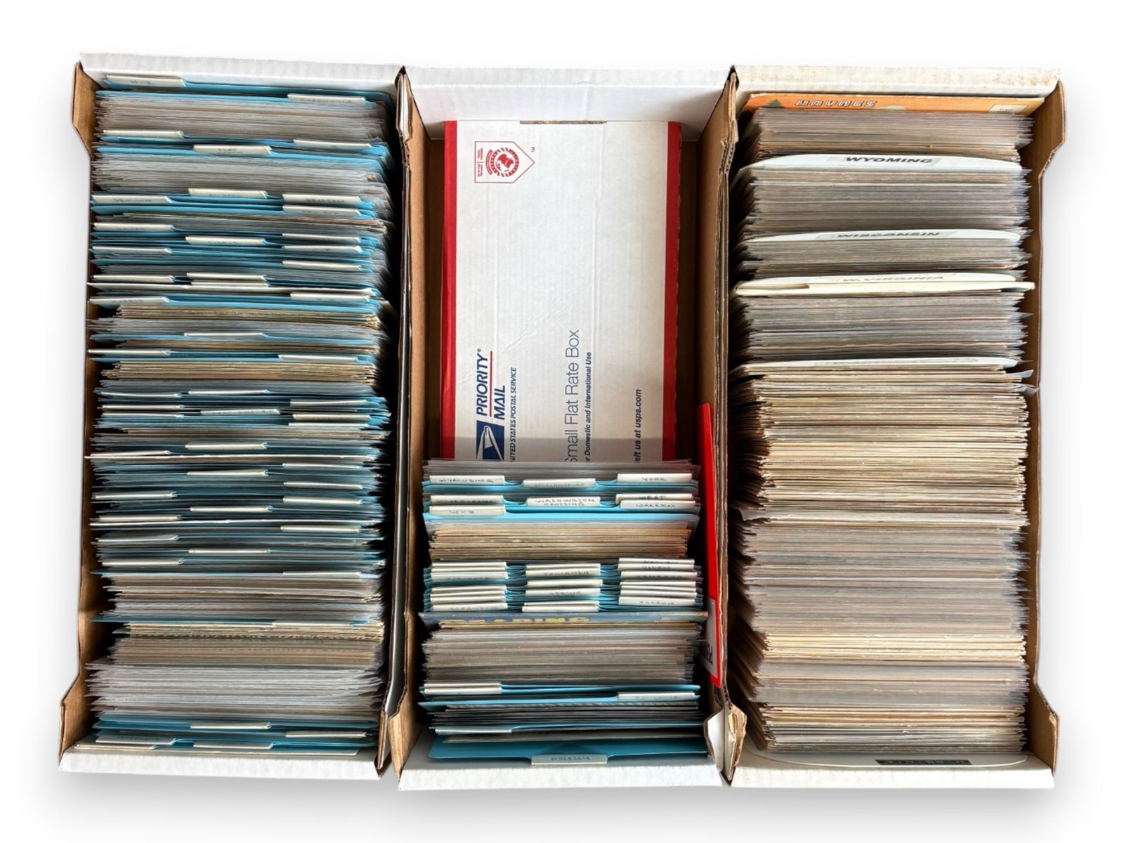 Estate U.S. Postcard Collection: Estate collection of approximately 800+ United States postcards, organized by state and city. Strong representation of Virginia, Washington, West Virginia, Wisconsin, Wyoming, Tennessee, and Texas,