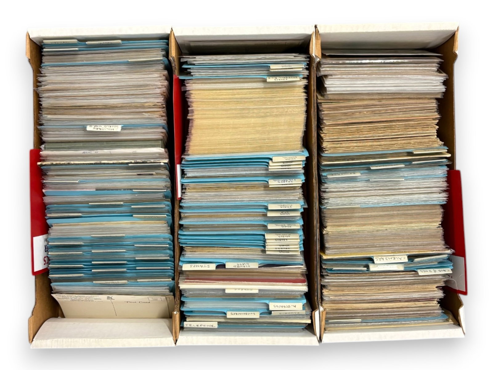 Estate Topical Postcard Collection: Estate postcard collection of approximately 500 to 800 postcards with a wide variety of topical subjects. Includes Birthday greetings, Black Americana, Buses, Cactus, Canals, Cats & Dogs, Large select