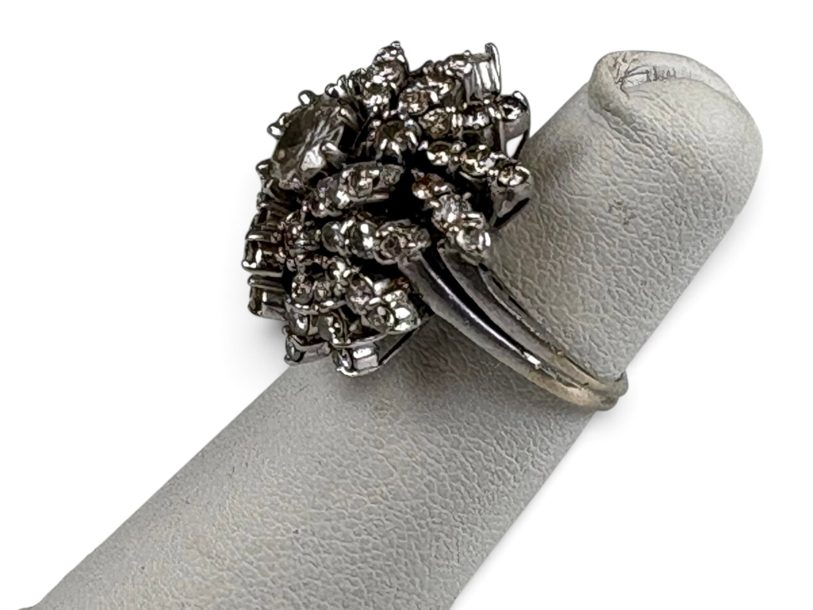 14K Gold Diamond Cluster Ring - 2