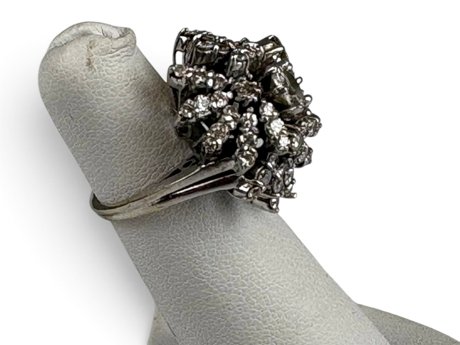 14K Gold Diamond Cluster Ring - 3