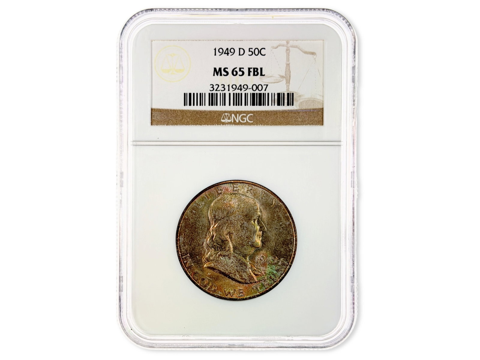 1949-D Franklin Half NGC MS65 FBL (1 of 2)